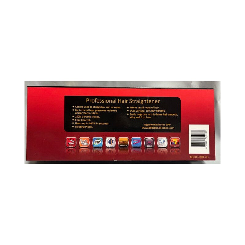 Bebella Color Collection Ceramic Plates Professional Hair Straightener(P