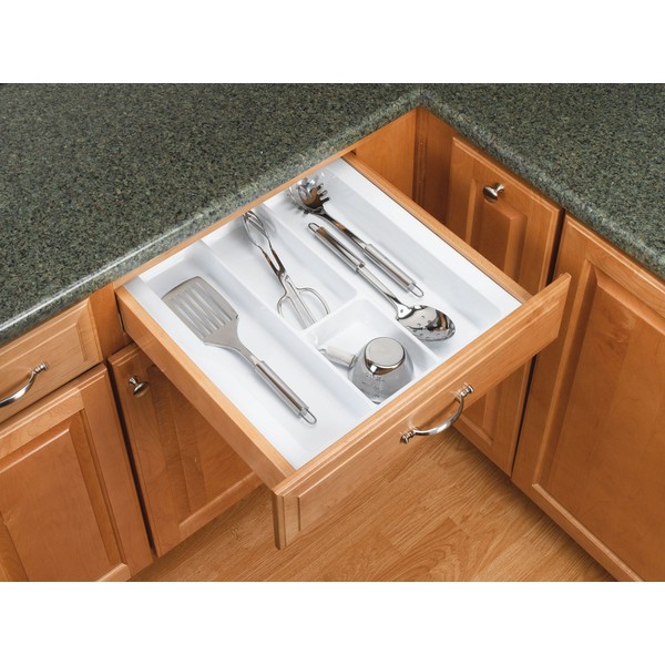 Rev-A-Shelf - GCT-3W-52 - Large Glossy White Cutlery Tray Drawer