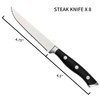 Alata 8-Piece Steak Knives Set, 4.7 Inch with Serrated Edge