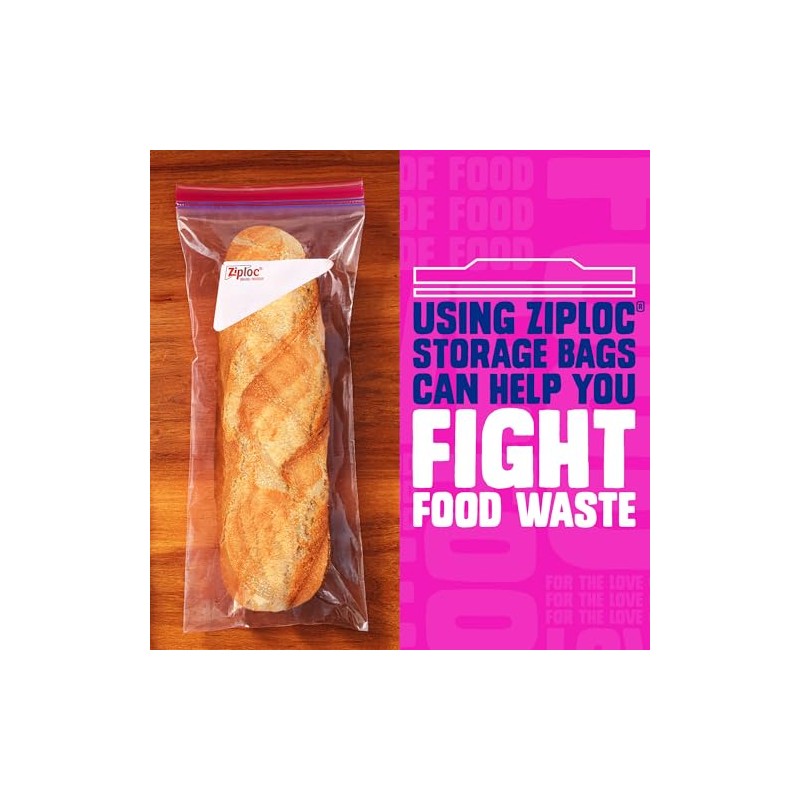 Ziploc Tall Food Storage Bags, 10 Count