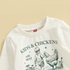 KMBANGI Toddler Baby Boy Farm Outfits Kids & Chickens Are