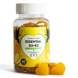 Gomicare - Gummibärchen D3 und K2 mit 250 mg Calcium - 1000 IE - für Kinder geeignet - 60 Gummibärchen - Zuckerfrei - Glutenfrei - Vitamine für das Immunsystem und die Abwehrkräfte - Muskeln, Knochen
