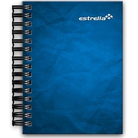 Paquete con 5 Cuadernos Estrella 0560 Libreta 1/8 Pasta Dura Doble Wire-O, 80 Hojas, Raya