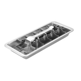Vintage Style Ice Cube Tray 11 Inch - Commercial-Grade Stainless Steel Ice Mold with Lever Release, Rust-Resistant Retro Ice Maker for Beverages & Kitchen, Dishwasher Safe