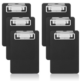 6 Pcs Mini Clipboards 4 x 6 Inch Small Clipboards Cute Pocket Clipboard Plastic Clipboards for Small Notepads Memo Receipts Tickets Shopping Lists Restaurant Ordering Clipboard