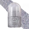 Glitter Gel Roll On for Hair, Face and Body Glitter Mermaid Festival Glitter Make-Up Rave 25 ml Silver