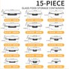 Skroam 15 Pack Glass Food Storage Containers with Lids Airtight,