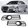 1 Pair Front Fog Lamp Grille Bezel 8E0807681F Glossy Black