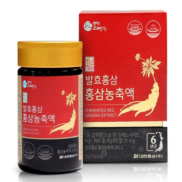 [Korean Red Ginseng] Fermented Red Ginseng Red Ginseng Concentrate 100% 240g x 1 bottle / [대한홍삼] 발효홍삼 홍삼농축액100% 240g x 1병