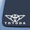 Toyoda Yoda Sticker Decal Notebook Car Laptop 8" (White)