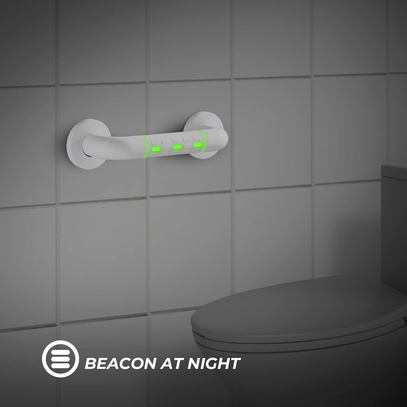 Straight Stainless Steel Shower Grab Bar with Plastic-Plated Finish, Anti-Slip