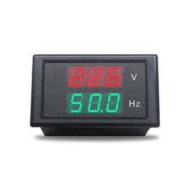 KETOTEK Voltmeter Frequency Meter Voltage Hertz Tester Panel Digital Voltmeter Gauge AC 80-300V 45-65Hz Volt Freq Dual Display LED