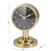 Deco 79 Stainless Steel Small Clock, 4" x 4" x