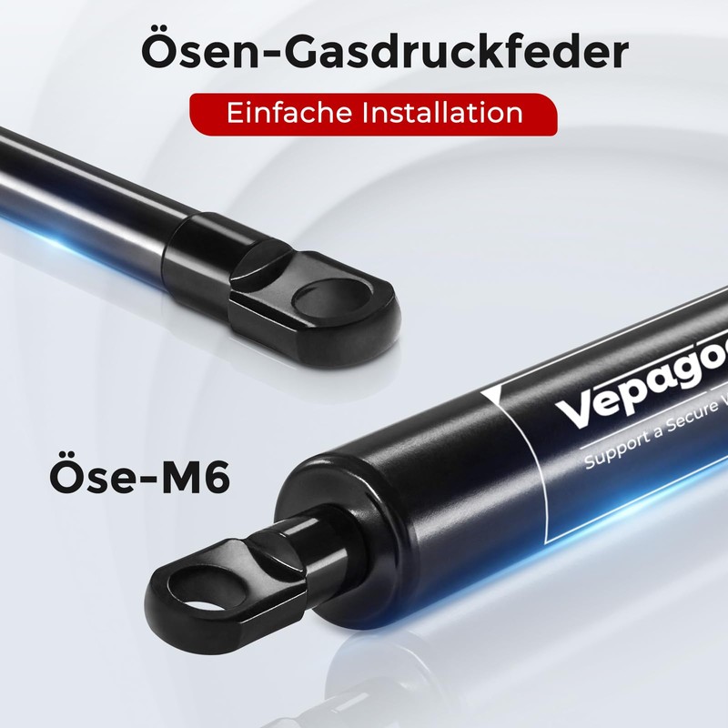 Vepagoo Gas Springs 600 mm 300 N/30 kg for Bed