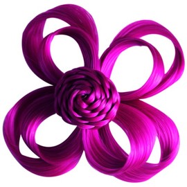 Love Hair Extensions Clip In Flower Hair Accessory, Colour Mauve