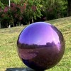 Premium Stainless Steel Gazing Globe Mirror Ball - Brilliant Purple