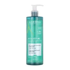 ADERMA, Biology AC Gel Limpiador Purificante, Para Piel Mixta a Grasa con Tendencia Acnéica, 400 ml