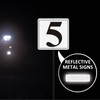 i-CowFun Reflective Aluminum Number Signs 5, Metal 12" X 12"