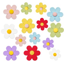 14 Pcs Flower Cute Fridge Magnets Colorful Strong Decorative Funny Refrigerator Magnets for Whiteboard Locker Car Kitchen Office Decorations