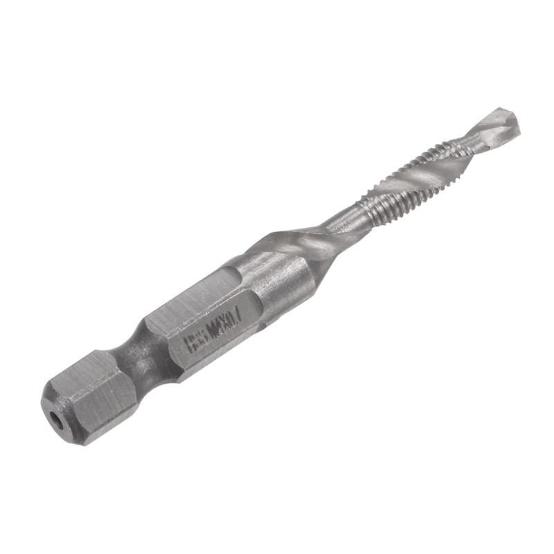 sourcing map 2 Pieces Combined Drill Tap TiAlN Coated Cobalt