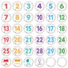 Fsaoor 36PCS Line Up Spots 4" Confetti Floor Stickers Number