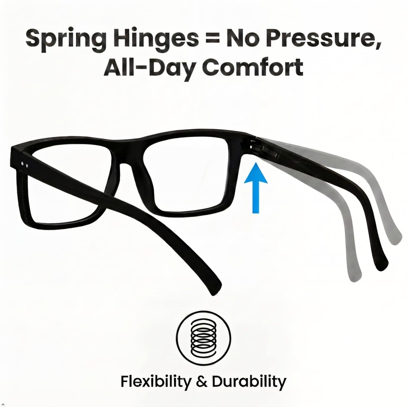1.5 Reading Glasses Men, Oversized Readers for Women, 4 Pack
