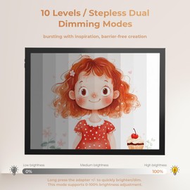 DONPODER A3 Diamond Art Light Board for Drawing, Adjustable Brightness Light Box Drawing Board with Diamond Art Tools for Tracing(16.5 x 12.6 inches)