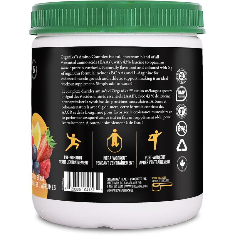 Organika Amino Complex Powder – 7g BCAA + 9 EAAs