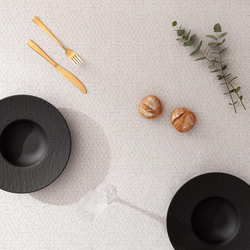 GAMUSI Tilu Rectangular Lurex Silver Thread Jacquard Waterproof Tablecloth 140