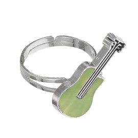Baluue Color Change Jewelry Ring for Temperature Sensitive Fun Design Cute Guitar Finger Accessory Adorable Costume Ring for Dress