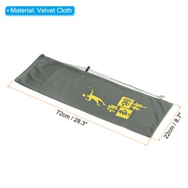 PATIKIL Badminton Racquet Cover Bag, Soft Badminton Racket Pouch Velvet Lining Single Shoulder Drawstring for Badminton Players, Gray