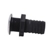 1 1/2in Through Hull Drain Straight Black with Stainless Steel