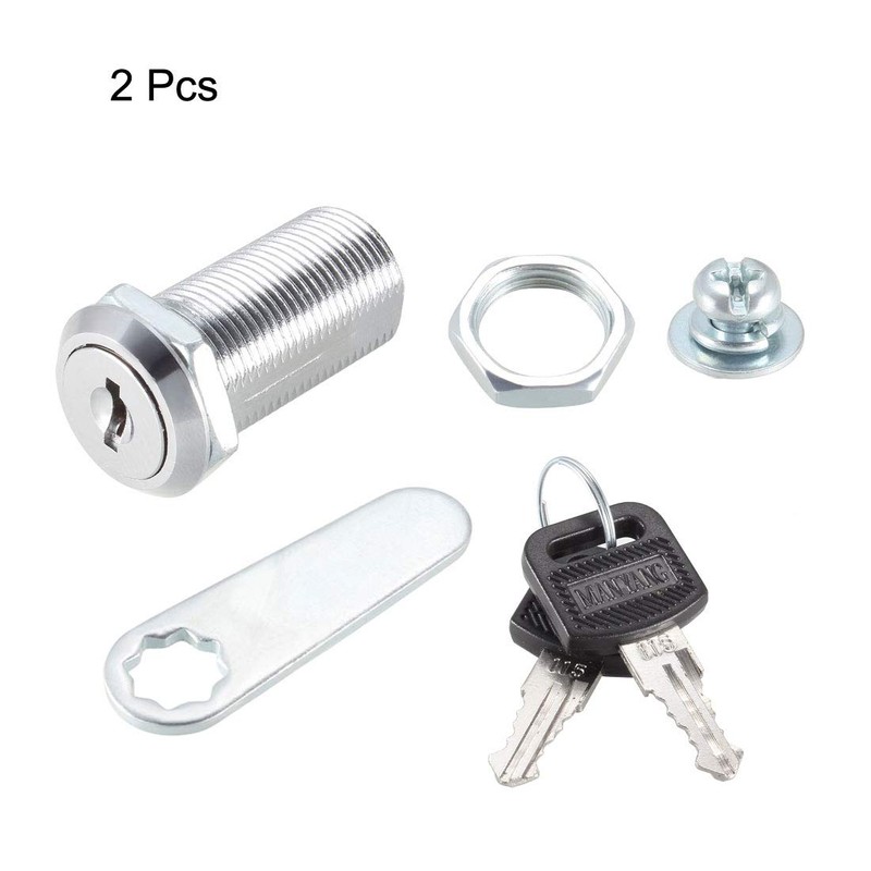 sourcing map Tumbler Cam Lock 1-3/8" Cylinder Long Cabinet Locks