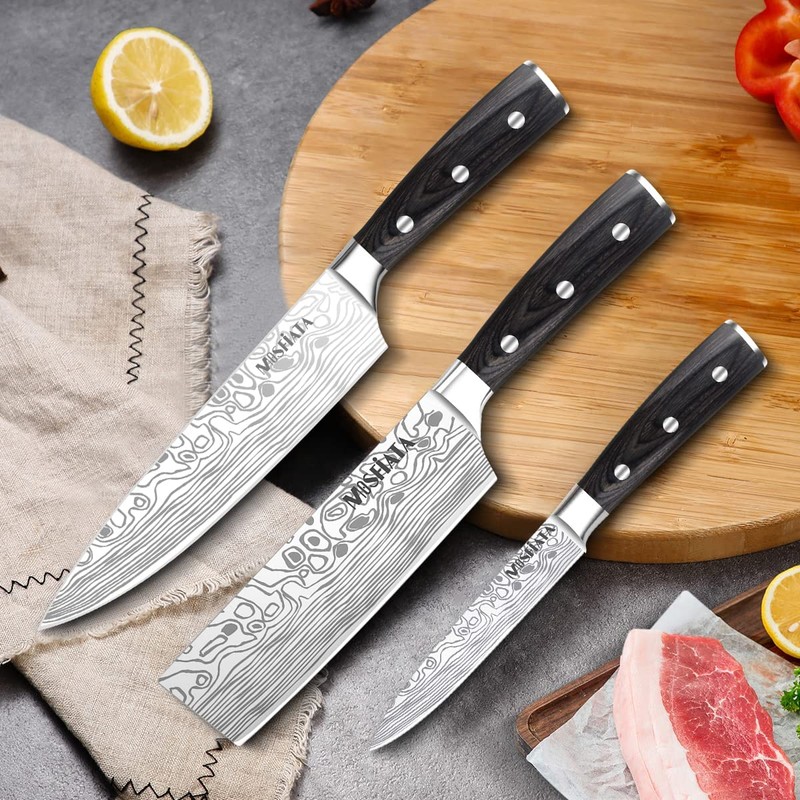 MOSFiATA Professional Chef Knife Set with German High Carbon Stainless