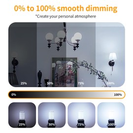 SCHERARX 3Pack Dimmable E26 LED Bulbs 60Watt Equivalent,Daylight White 6000K, E26 LED Corn Light Bulbs 7W 120v (AC),800LM, for Ceiling Fan Chandelier Pendant Light