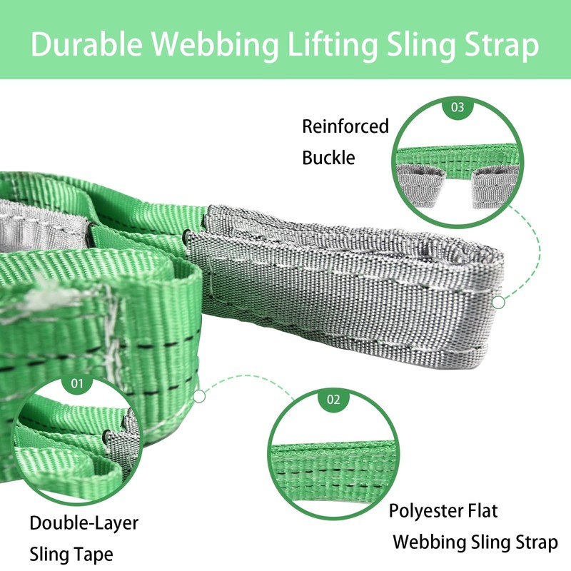 Lifting Sling Strap Heavy Duty Polyester 2000KG/2 Ton Capacity for