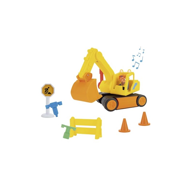 Blippi Excavator - Fun Freewheeling Vehicle with Features Including 3