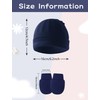 Newborn Baby Hats Mittens Set for Boys and Girls Unisex