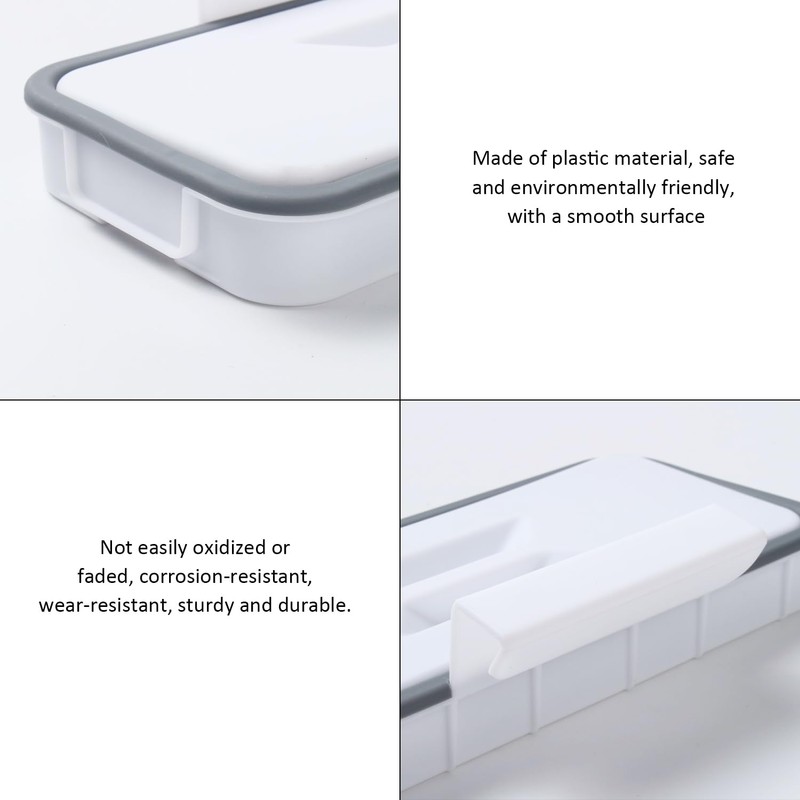 USHXVG 1 Piece of White Garbage Rack with Lid and