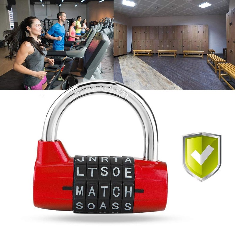 5 Digit Combination Padlock 5 Letter Word Lock Security Password