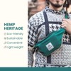 TruHemp Hemp Fanny Pack, Green – Adjustable Strap Multi-Pocket Waist