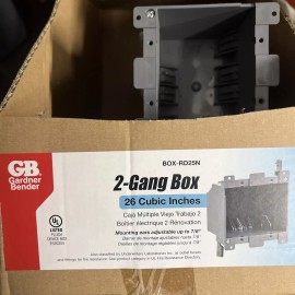 Gardner Bender Case Of 30 2-Gang Gardner Bender 26 Cubic Inch Remodel Old Work Electrical Boxes