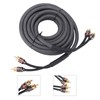 Car Audio Signal Cable Adapter 4.5m/180in Black PVC Plastic Layer
