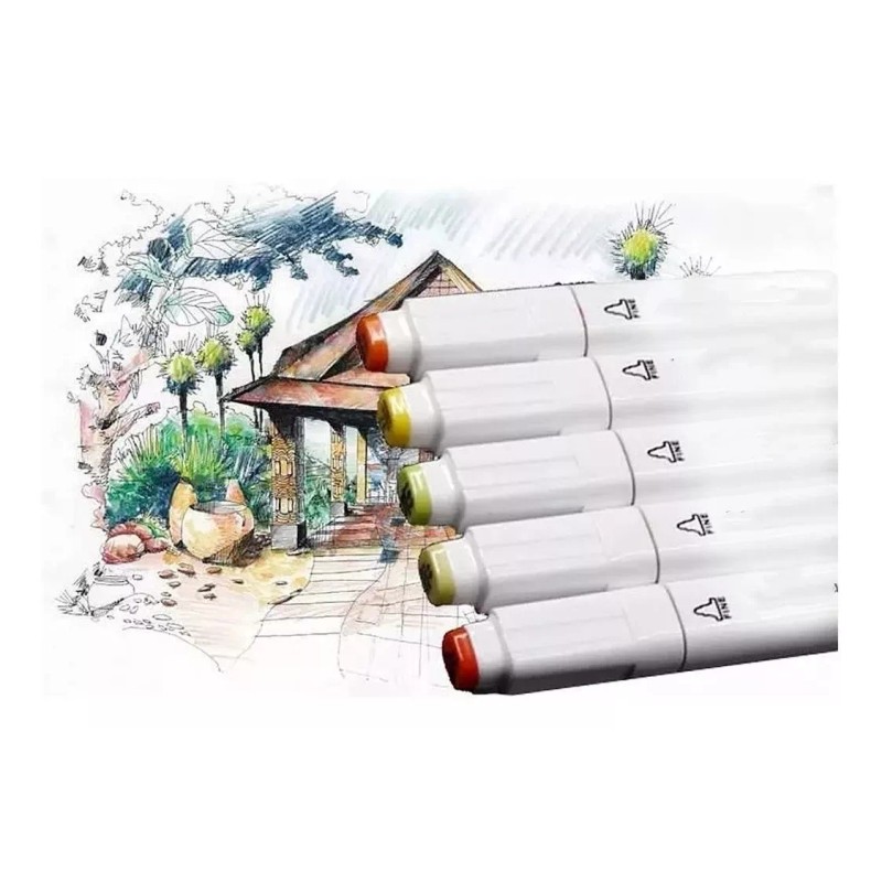 Plumones Marcadores Doble Punta 48 Colores Touch Punta Pince