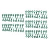 100pcs Plastic Grass Trimmer Blades Lawn Mower Replacement Cutting Blades