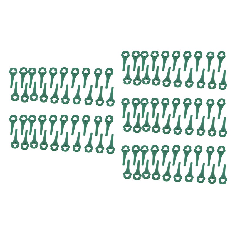 100pcs Plastic Grass Trimmer Blades Lawn Mower Replacement Cutting Blades