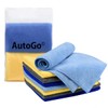 AutoGo Microfiber Car Wash Towels, Absorbent, Quick Drying, 15.7 x