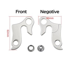 AIMALL Rear Gear Mech Derailleur Hanger Dropout Adapter, Alloy Transmission Tail Hook with Screw, Compatible for MTB Mountain Bikes, Easy Installation, 62mm x 40mm