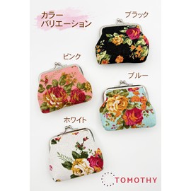 TOMOTHY Women's Gama Purse Coin Purse Mini Wallet Coin Purse Small Wallet, Flower Pattern, blue