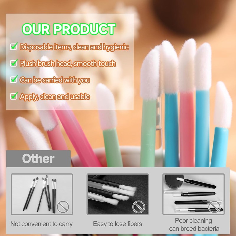 Lip Applicators Disposable - 200pcs Lip Wands Applicators Disposable, Lipstick